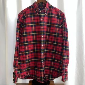 Ralph Lauren Classic Red Plaid Button-Down Shirt | Men’s Large